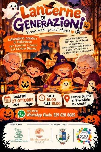 Halloween 2026: laboratori creativi per bambini, nonni e famiglie