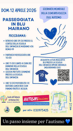 Passeggiata in Blu a Mairano per l'Autismo
