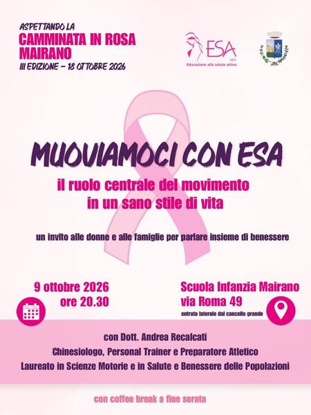 “Muoviamoci con ESA”: un incontro dedicato al benessere e al movimento