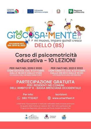 Corso "Giocosamente" di psicomotricità educativa gratuito